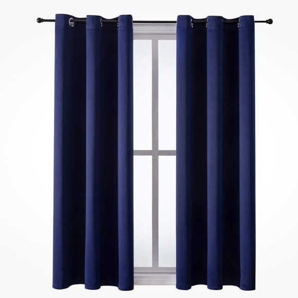 ChrisDowa Grommet Blackout Curtains Bedroom Living Room 2 Panels 42Wx63L - Picture 1 of 5